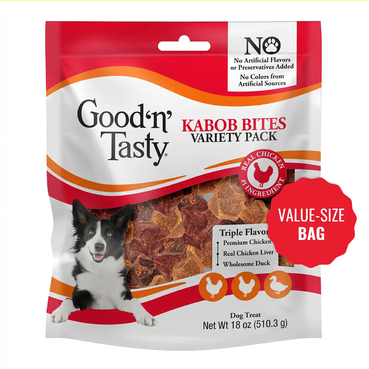 Kabob Bites Treat for All Dogs, 18oz Front Render