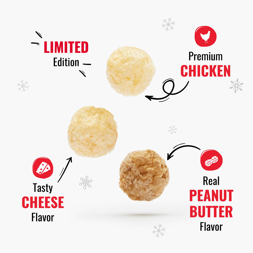 Limited Edition, Premium Chicken, Tasty Cheese Flavor, Real peanut Butter Flavor