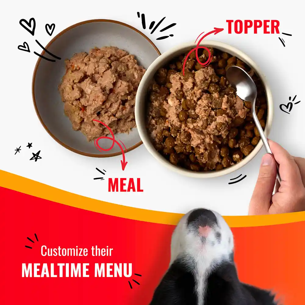 Customize their mealtime menu. Meal or topper!