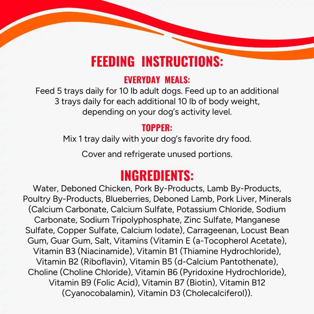 Feeding Instructions and Ingredients. 