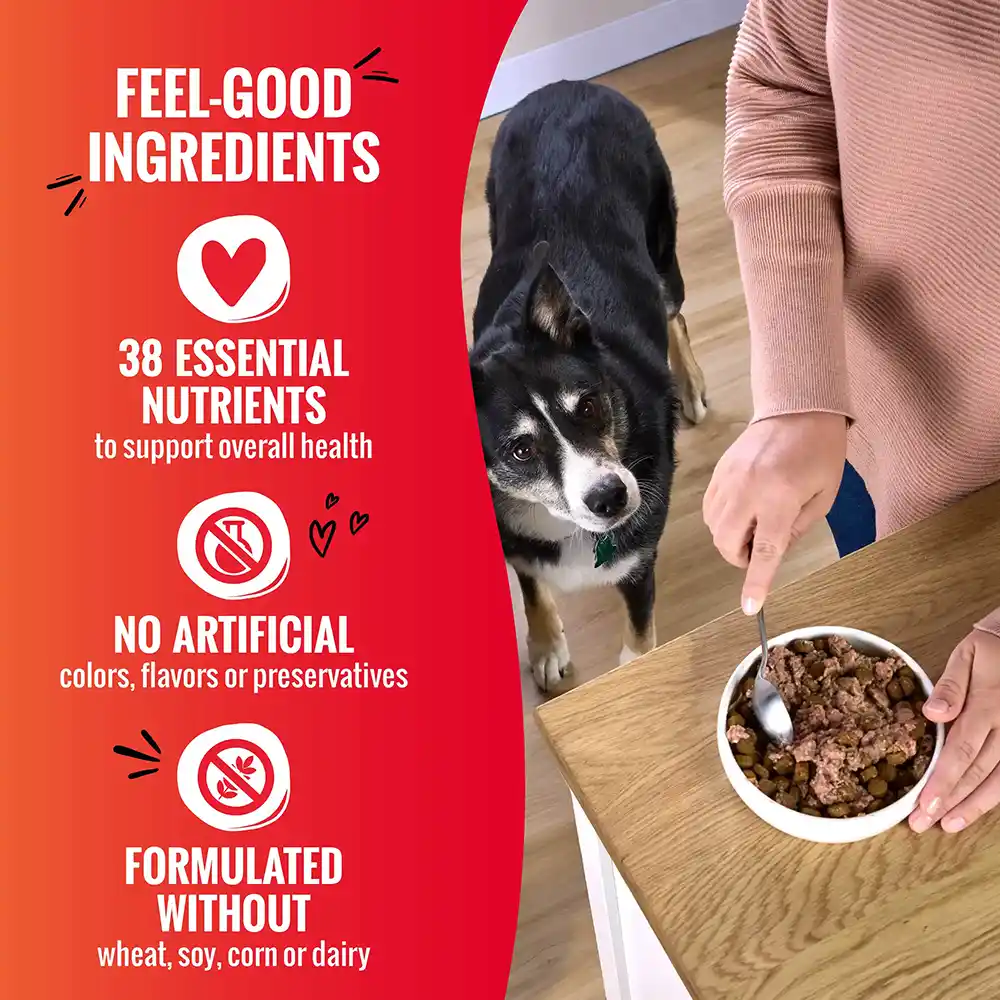 Feel-good ingredients. 38 essential nutrients to support overall health. No artificial colors, flavors or preservatives. 