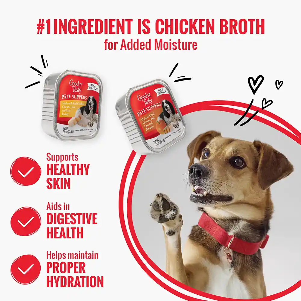 #1 ingredient is chicken broth for added moisture. Supports healthy skin. Aids in digestive health. Helps maintain proper hydration. 