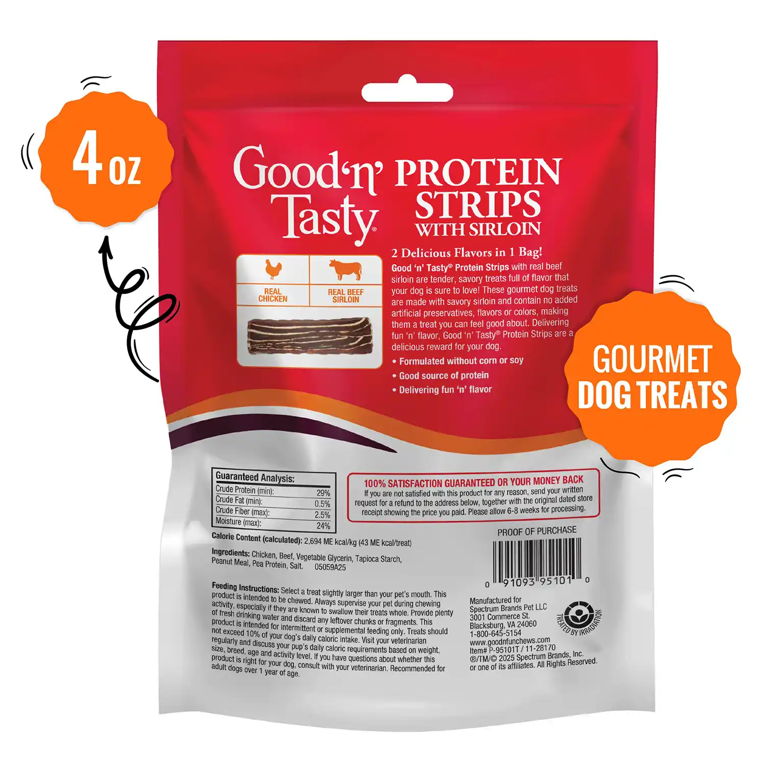 Protein Strips With Real Beef Sirloin, 4 Ounces Back Render