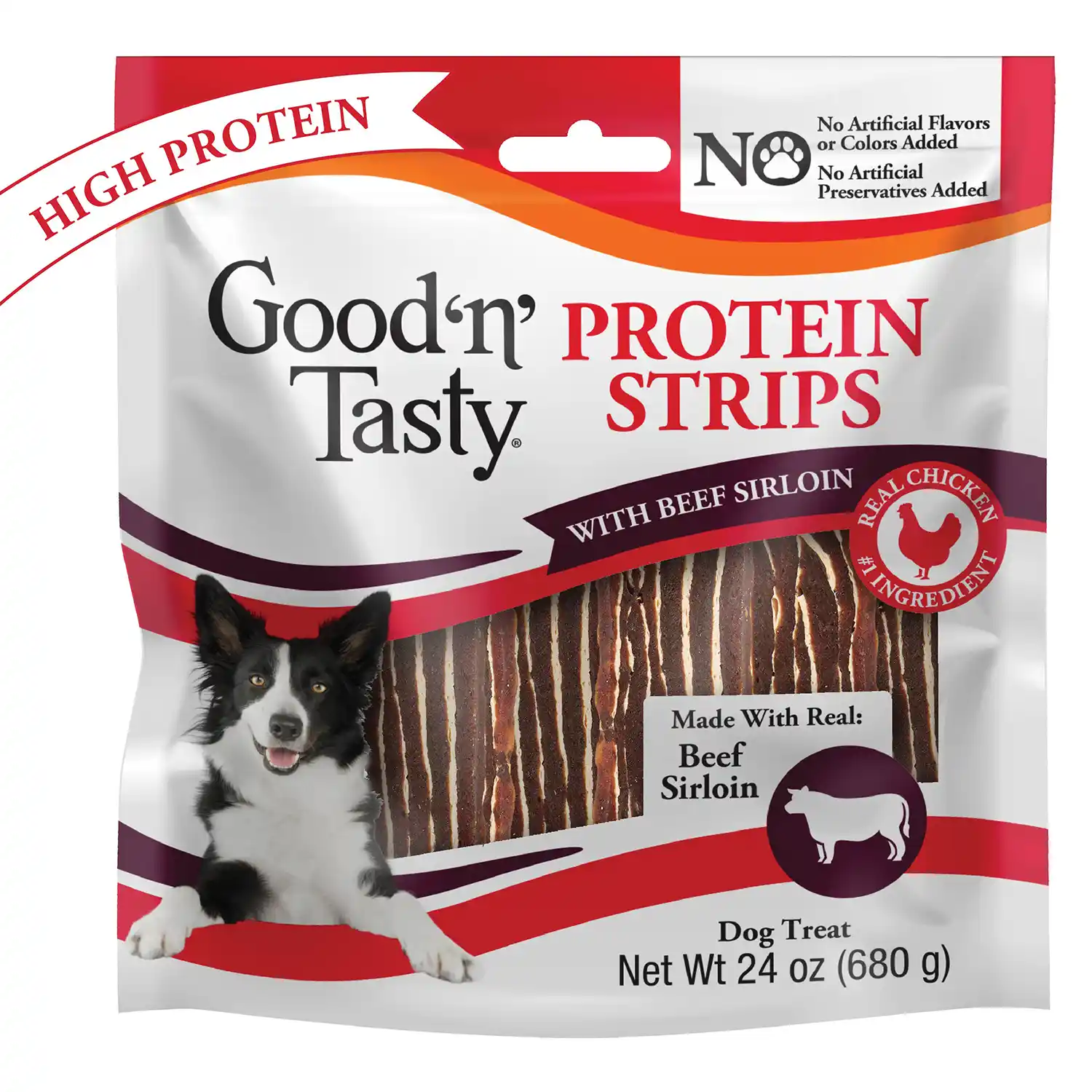 Protein Strips With Real Beef Sirloin, 24 Ounces Front Render Alt