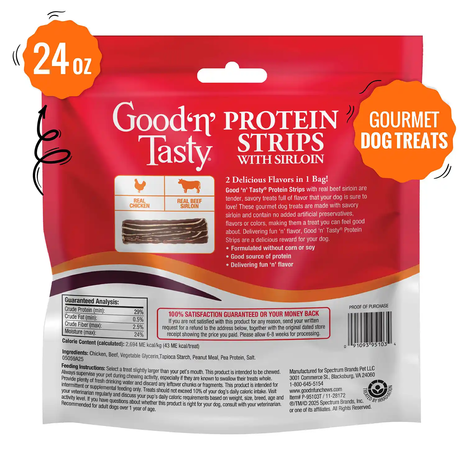 Protein Strips With Real Beef Sirloin, 24 Ounces Back Render