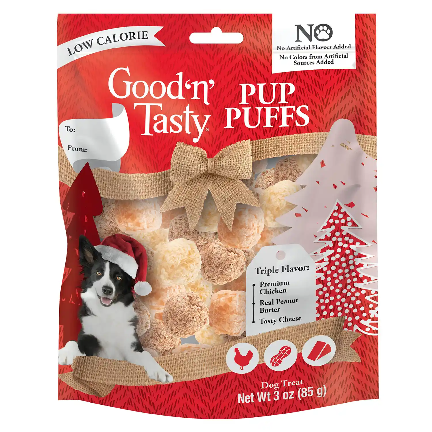 Pup Puffs - Cheese Puff-Inspired Holiday Dog Treats Front Render