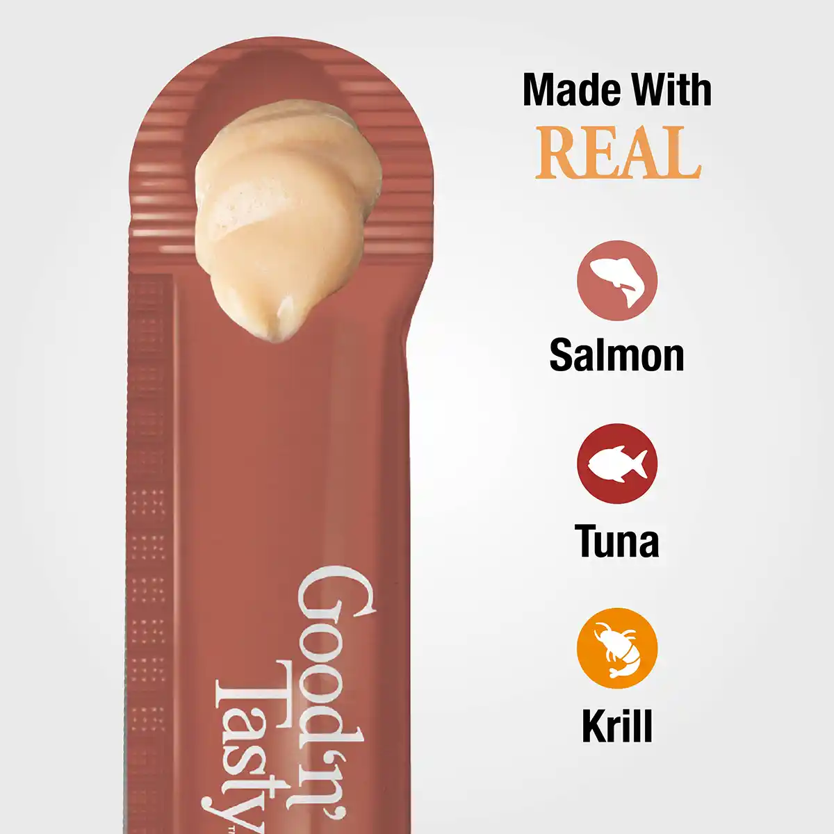 Made with real salmon, tuna and krill