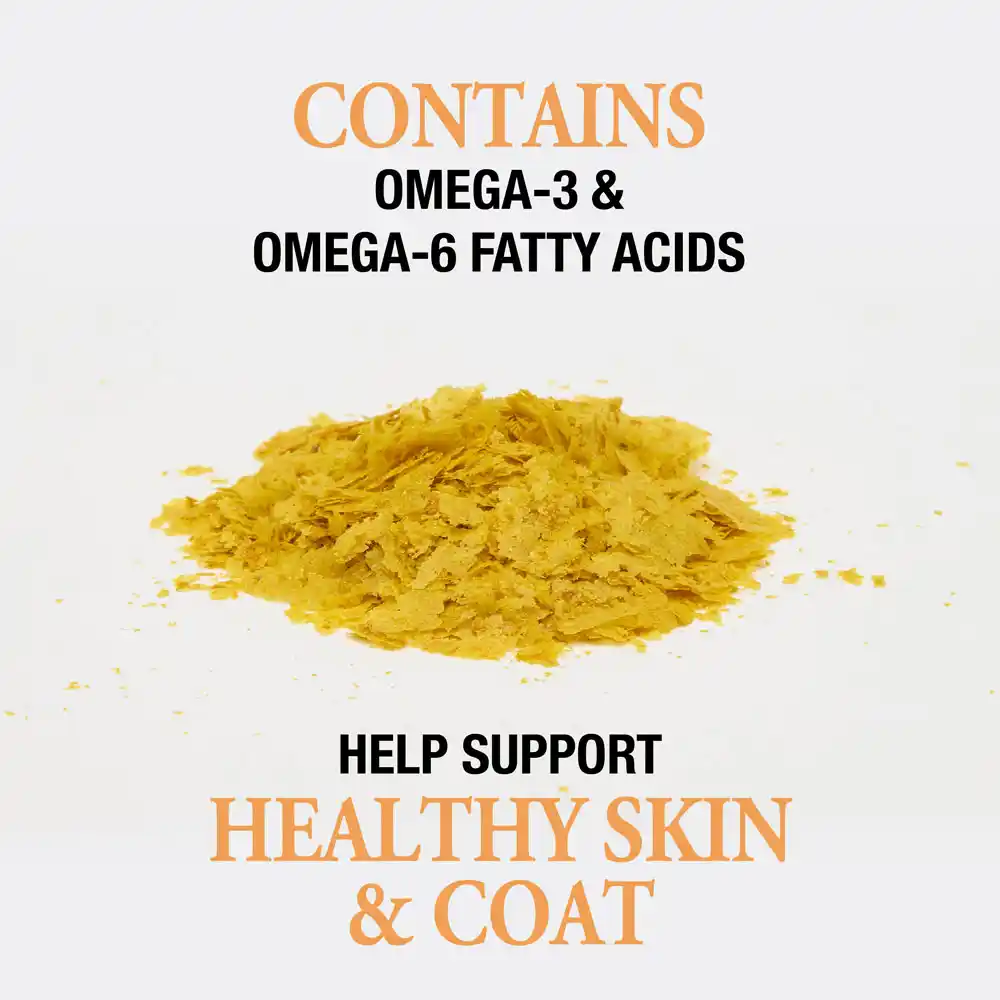 Contains omega-3 and omega-6 fatty acids. Help support healthy skin and coat.