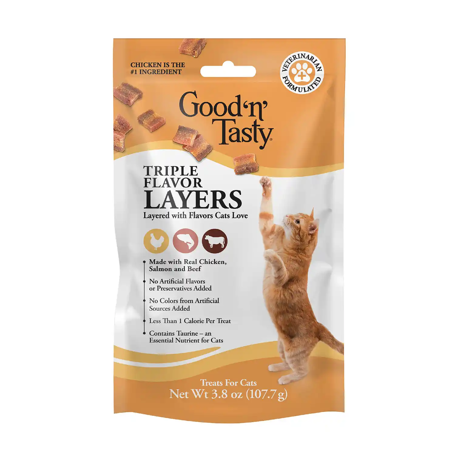 Good'n'Tasty Triple Layer Cat Treat 3.8 oz front of packaging