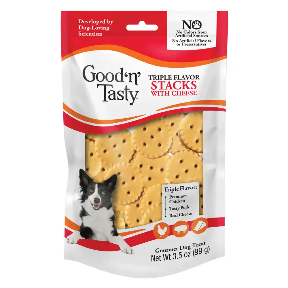 Triple Flavor Stacks with Cheese 3oz front of packaging