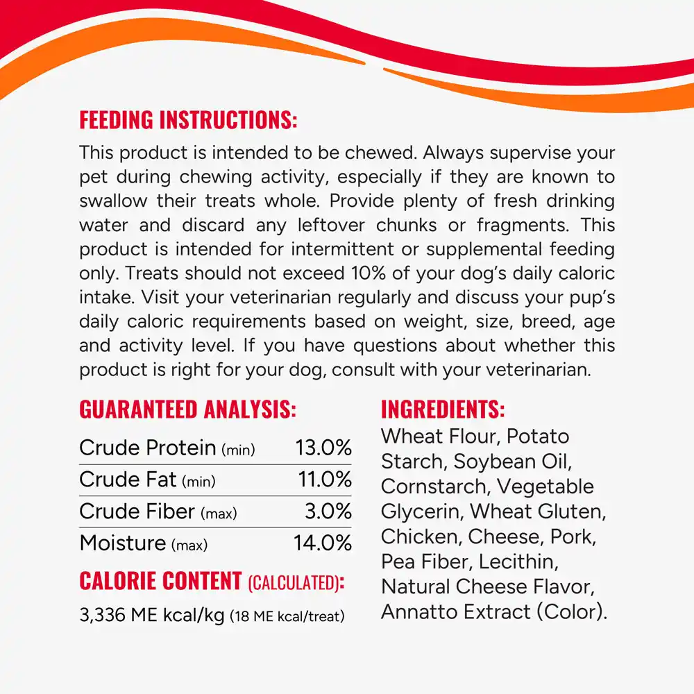 Instructions, guaranteed analysis, calories and ingredients