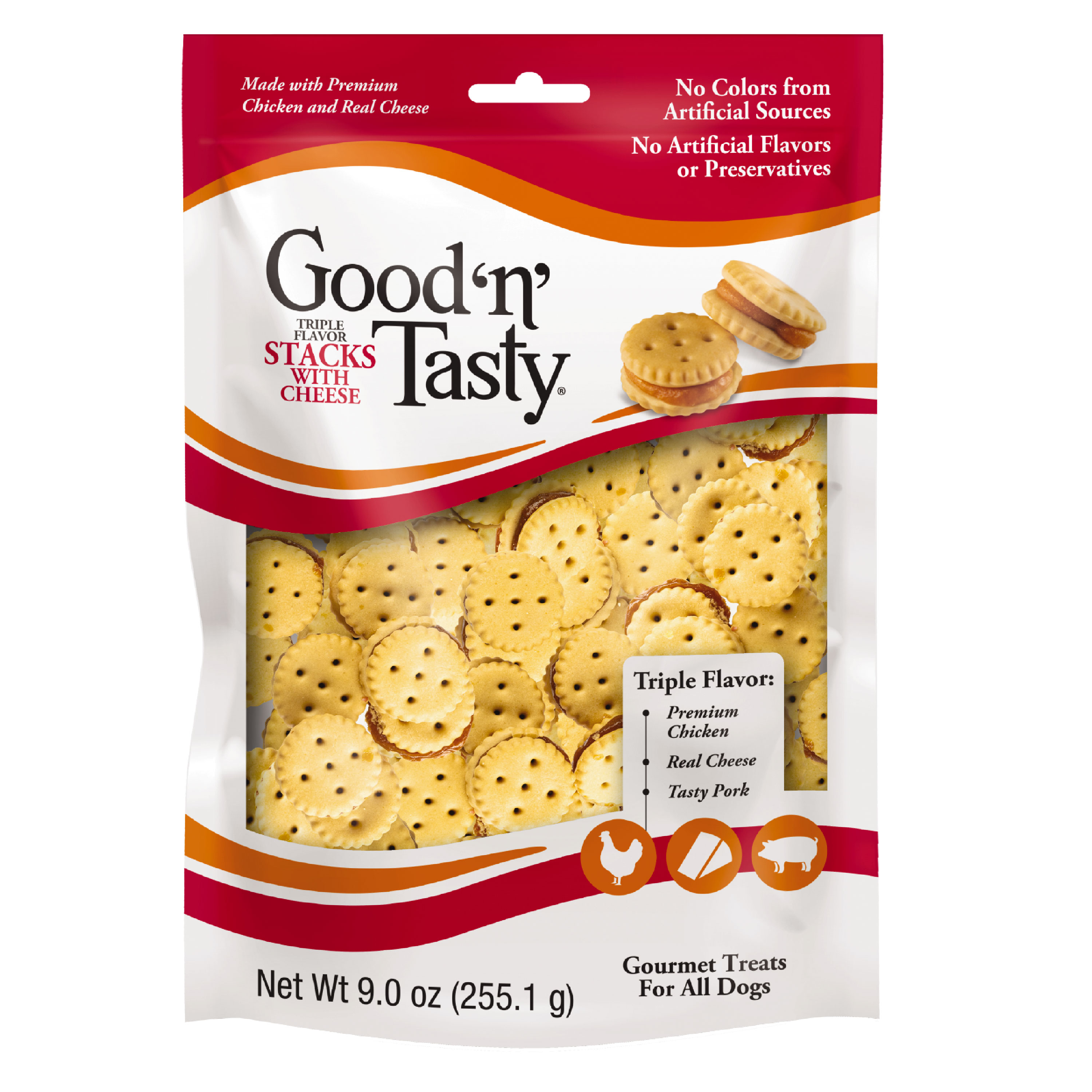Good 'n' Tasty Triple Flavor Stacks With Cheese, Bite Sized Snacks
