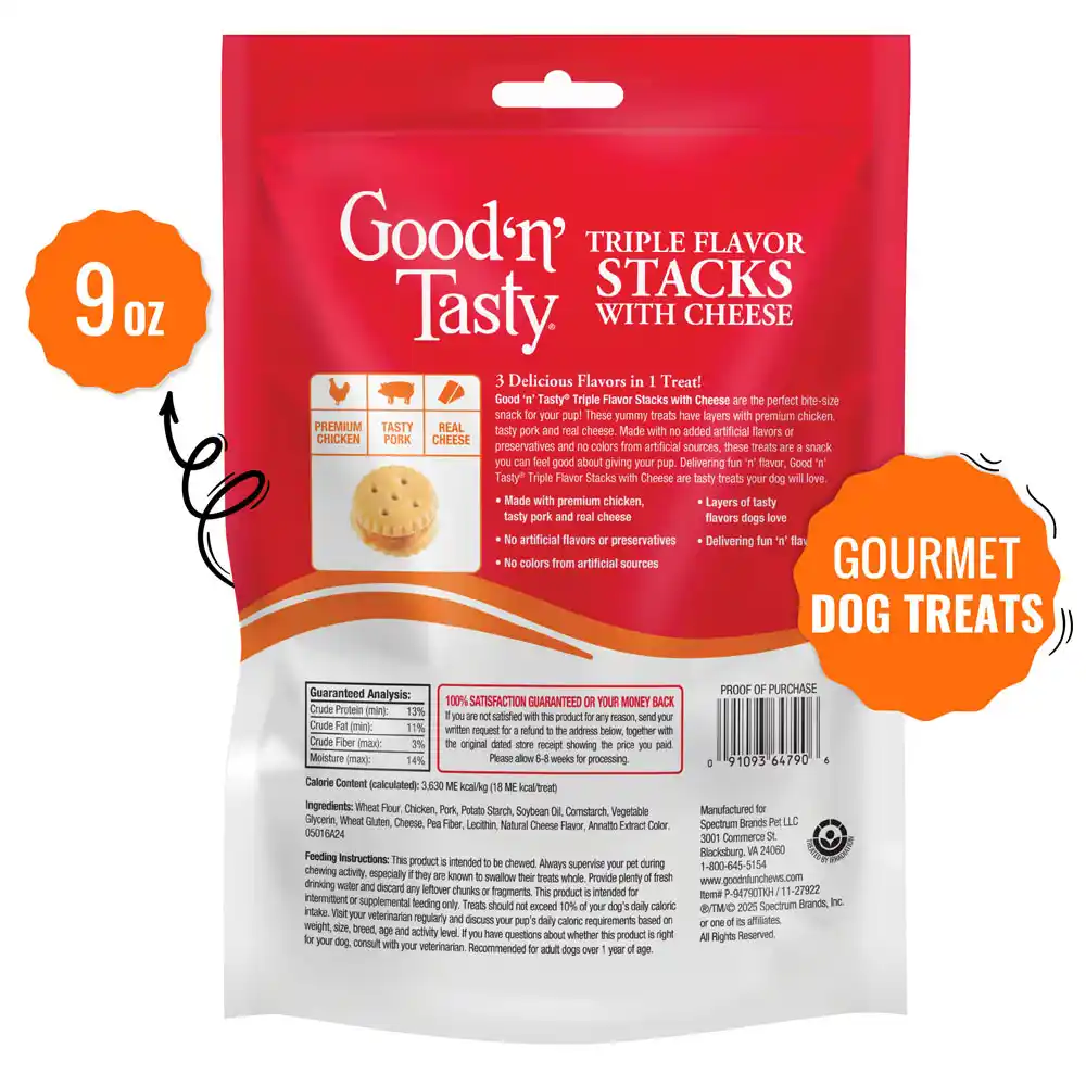 Triple Flavor Stacks with Cheese 9oz back of packaging