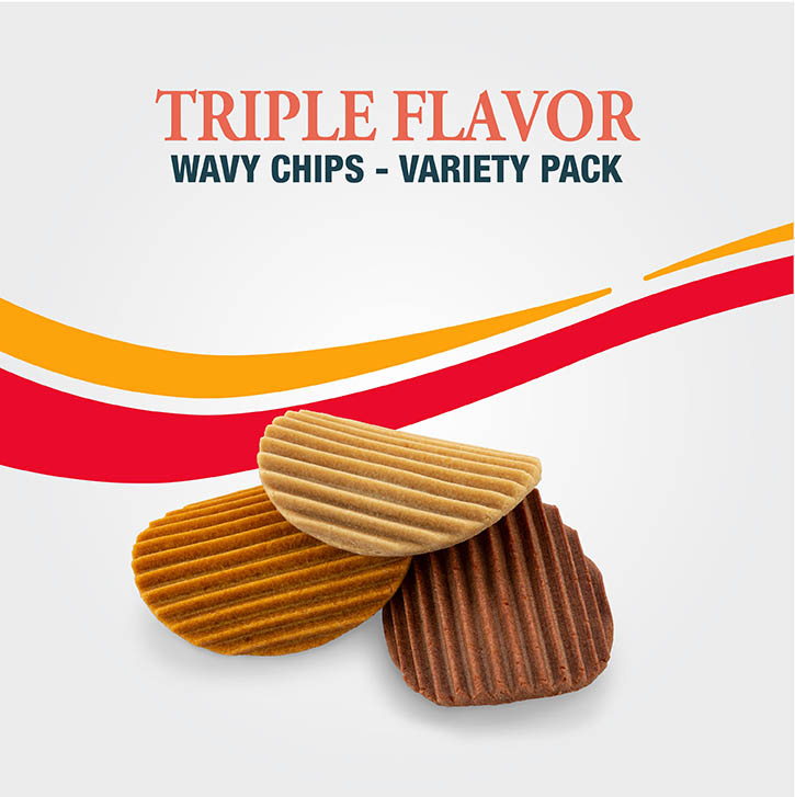 Triple Flavor Wavy Chips variety pack