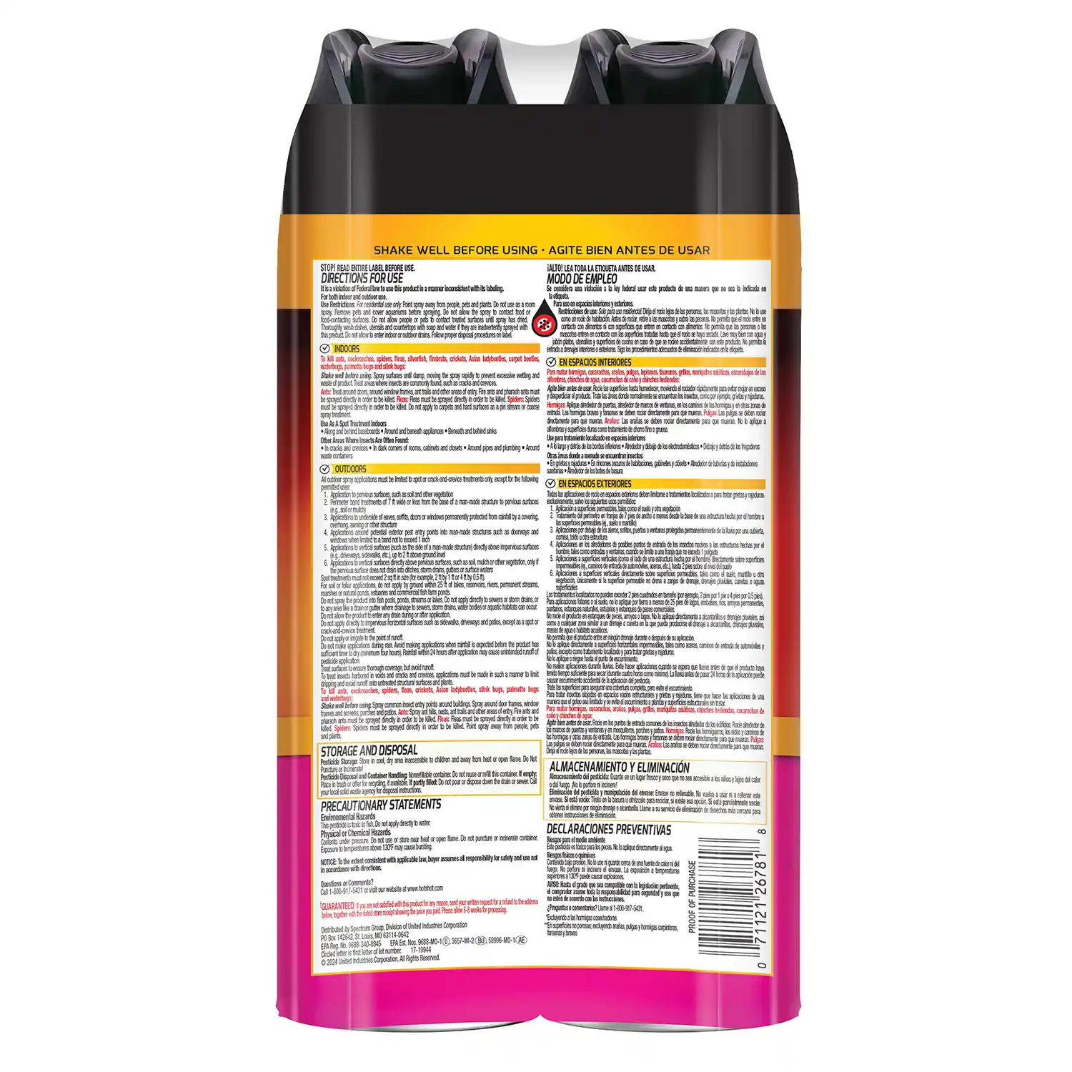 Hot Shot® Ant Roach & Spider Killer, Fresh Floral Back