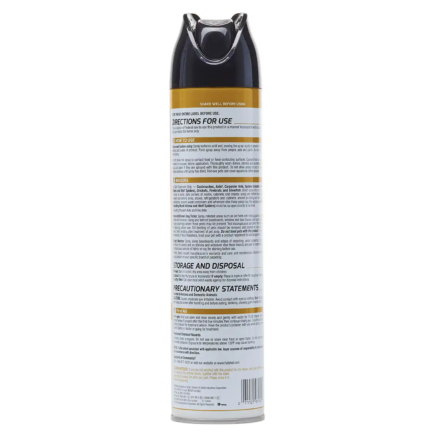 Ant Roach and Spider Killer Ultra Unscented 20oz Back