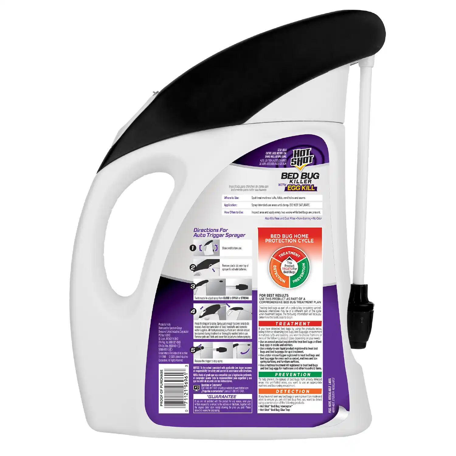 Bed Bug Killer with Flip & Go Sprayer Back