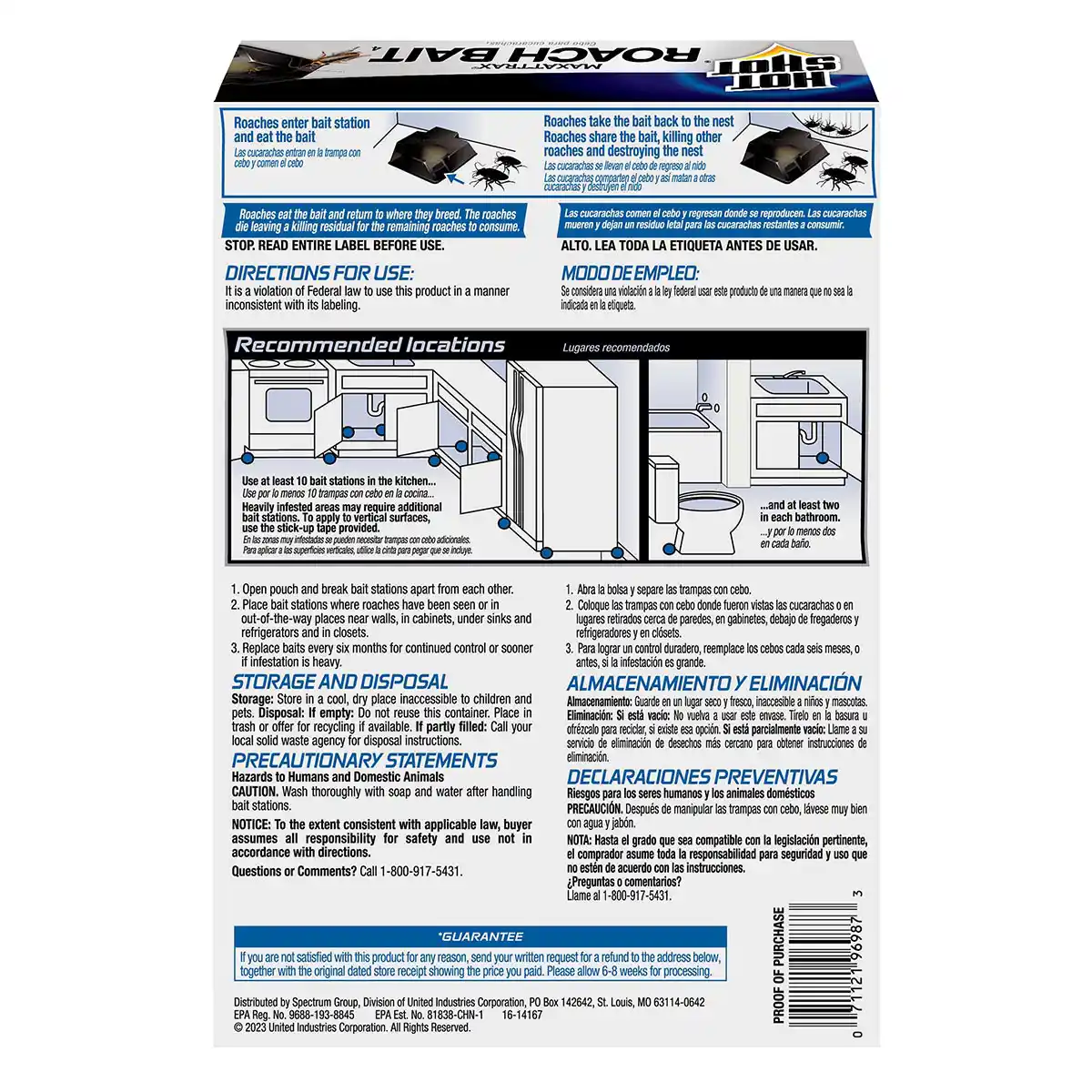 Hot Shot® MaxAttrax® Roach Bait Back
