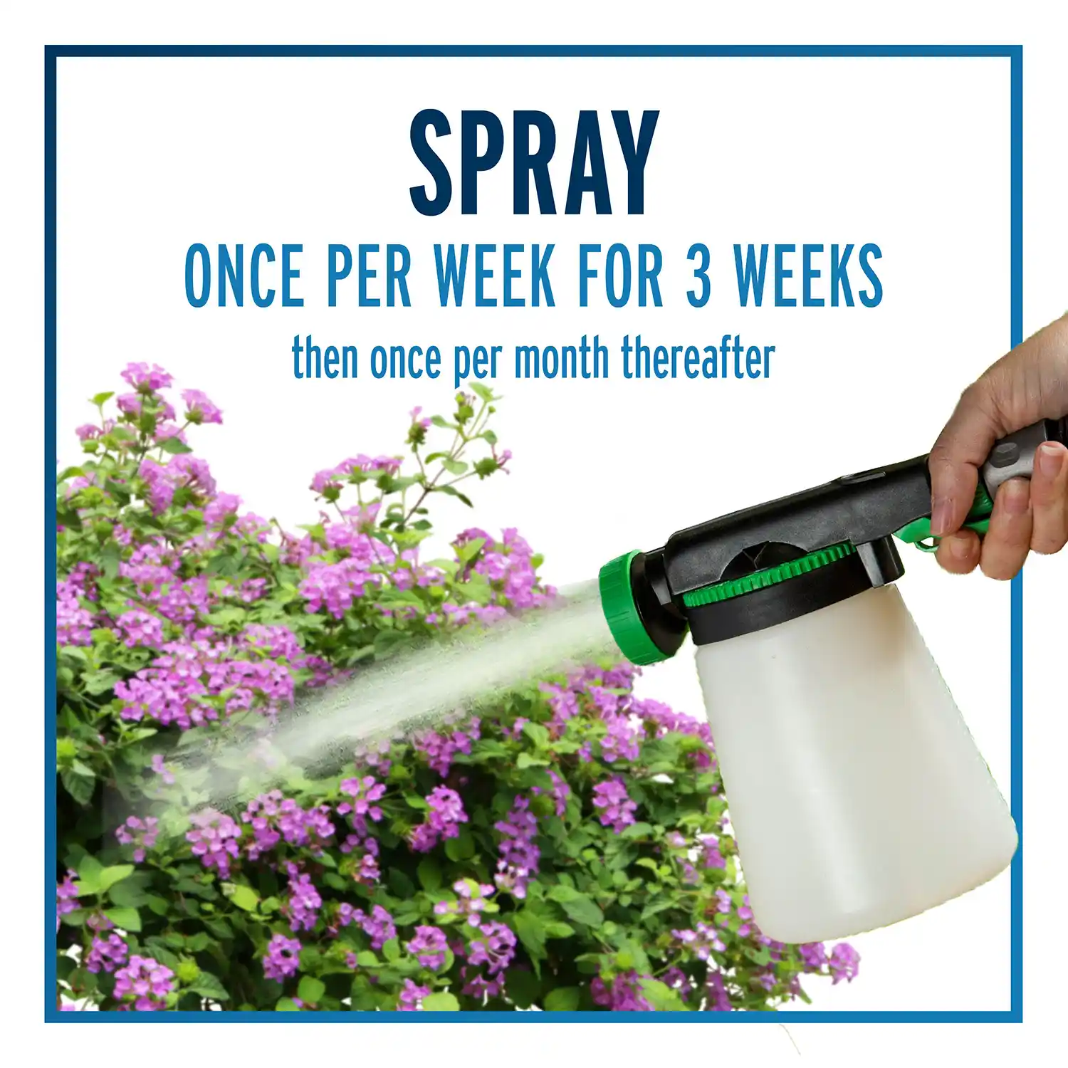 Spray once per week
