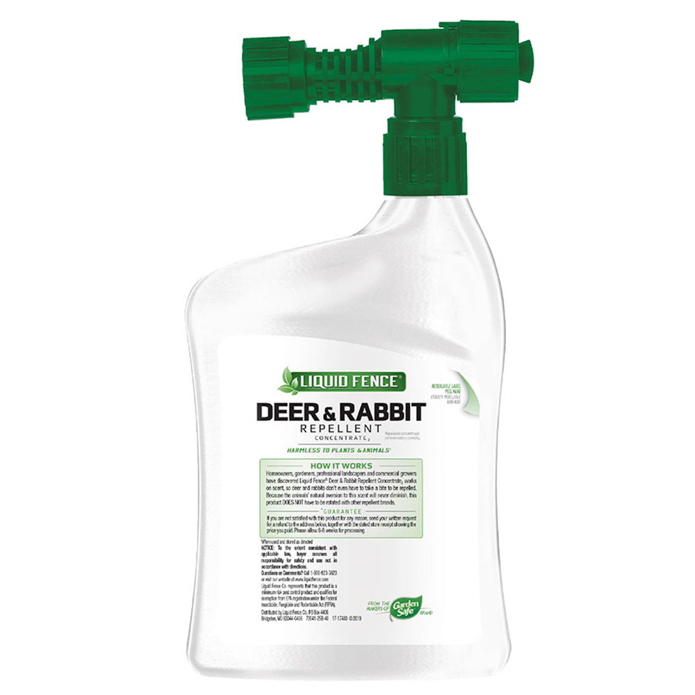 Liquid Fence Deer & Rabbit Repellent Concentrate - back of bottle