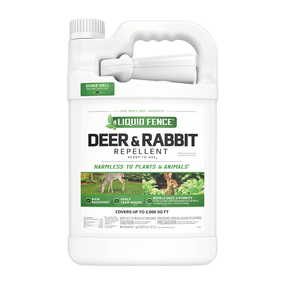 Liquid Fence Deer & Rabbit Repellent 1 Gal - Front of bottle