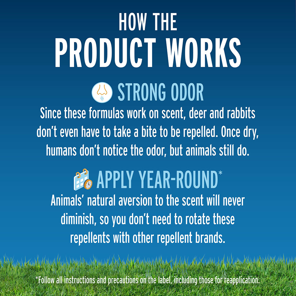 Liquid Fence Deer & Rabbit Repellent 1 Gal - How it works
