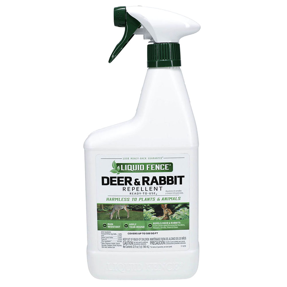 Liquid Fence Deer & Rabbit Repellent 32oz - front of bottle