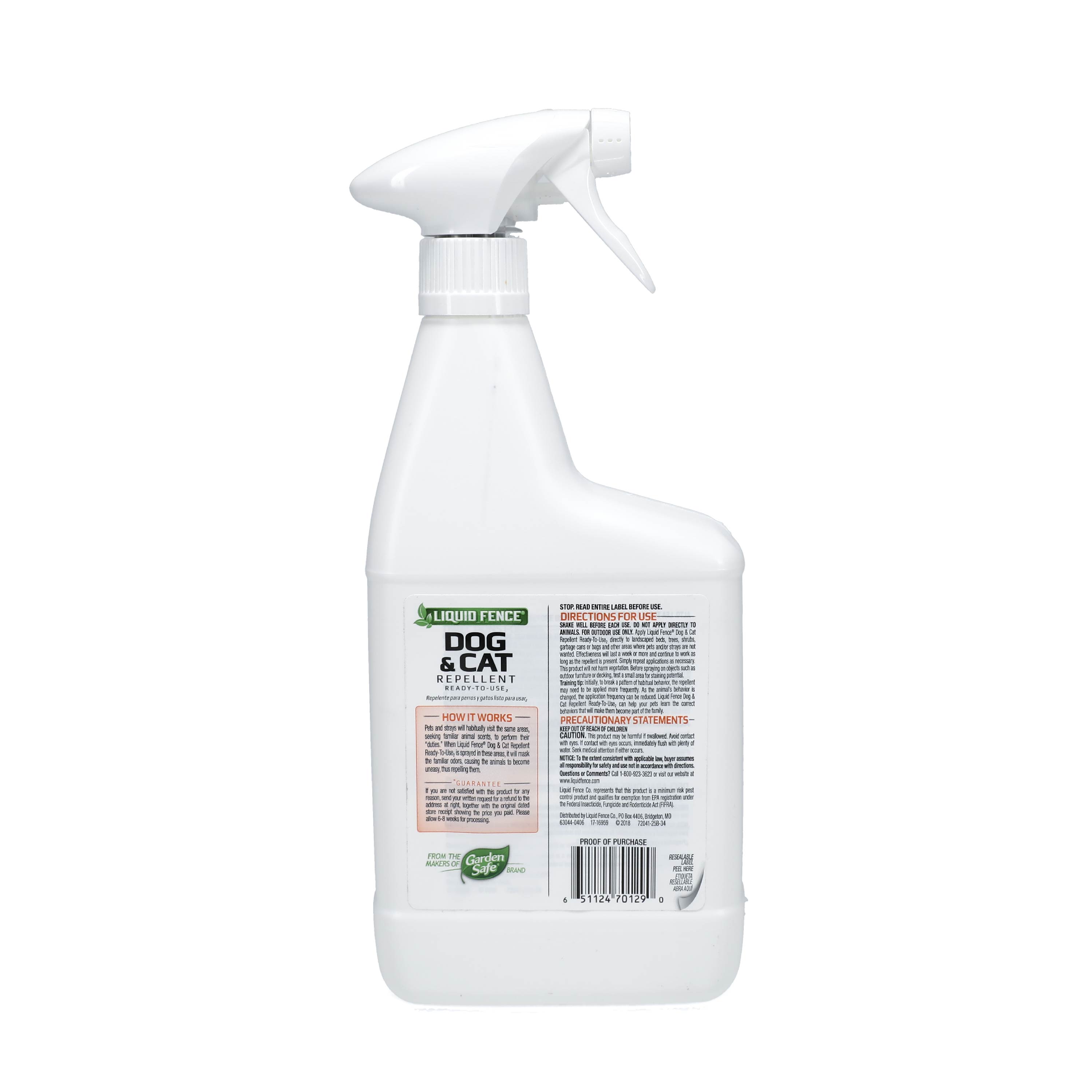 Dog and Cat Repellent 32 oz back