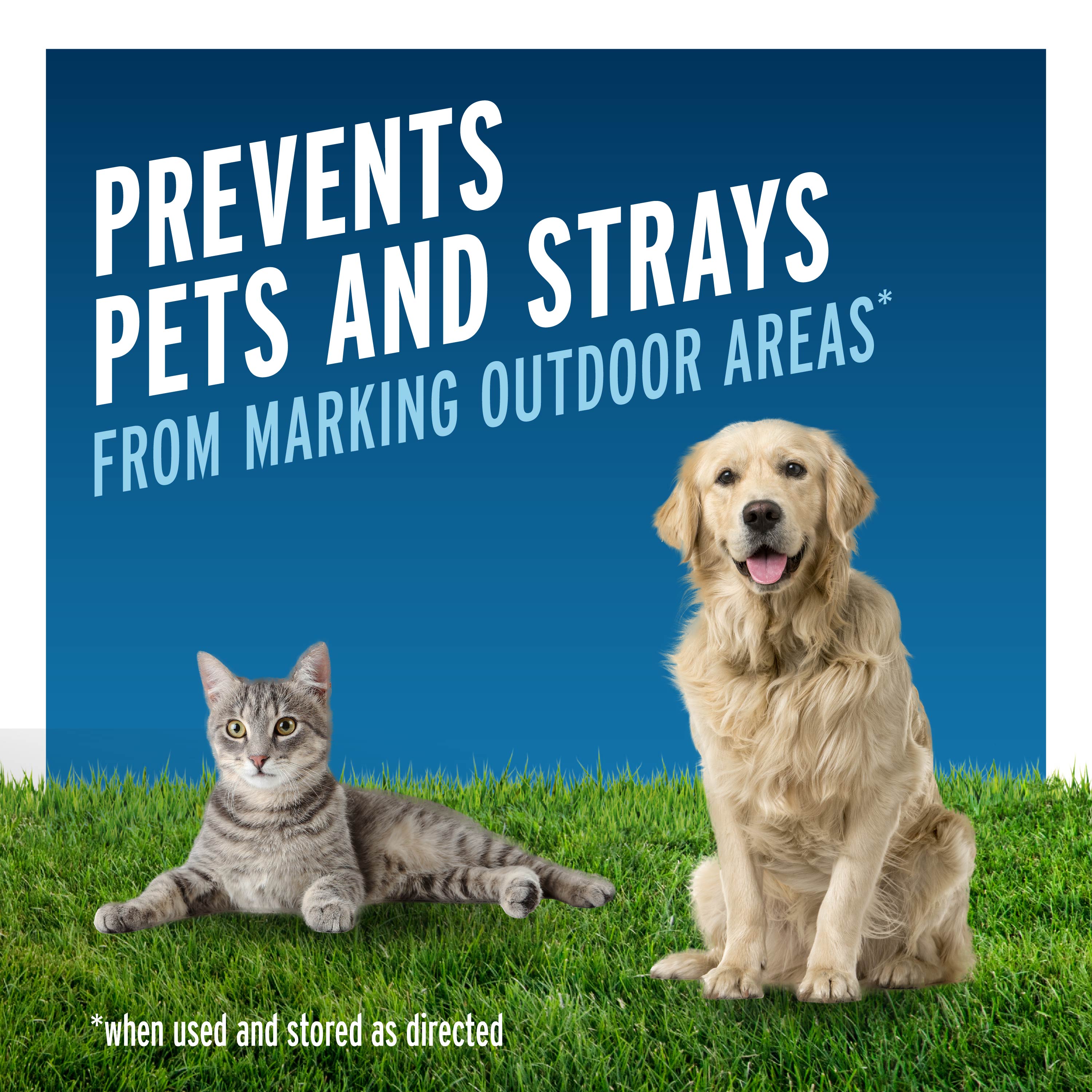 prevents pets and strays from marking outdoor areas