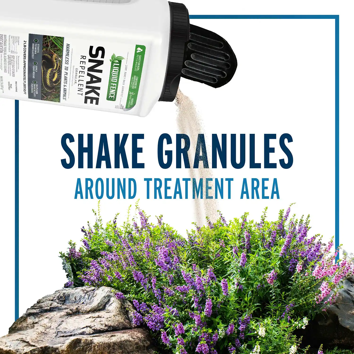 Shake Granules Around Treatment Area