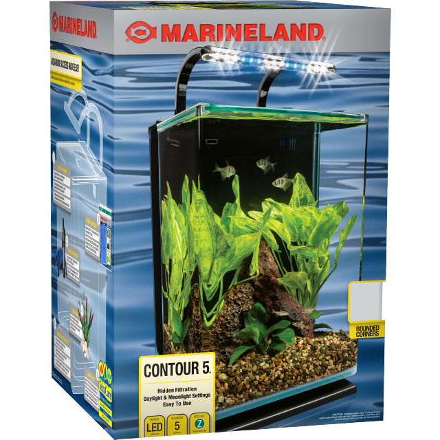 ML90611 Marineland Contour 5 Gallon Desktop Kit Front