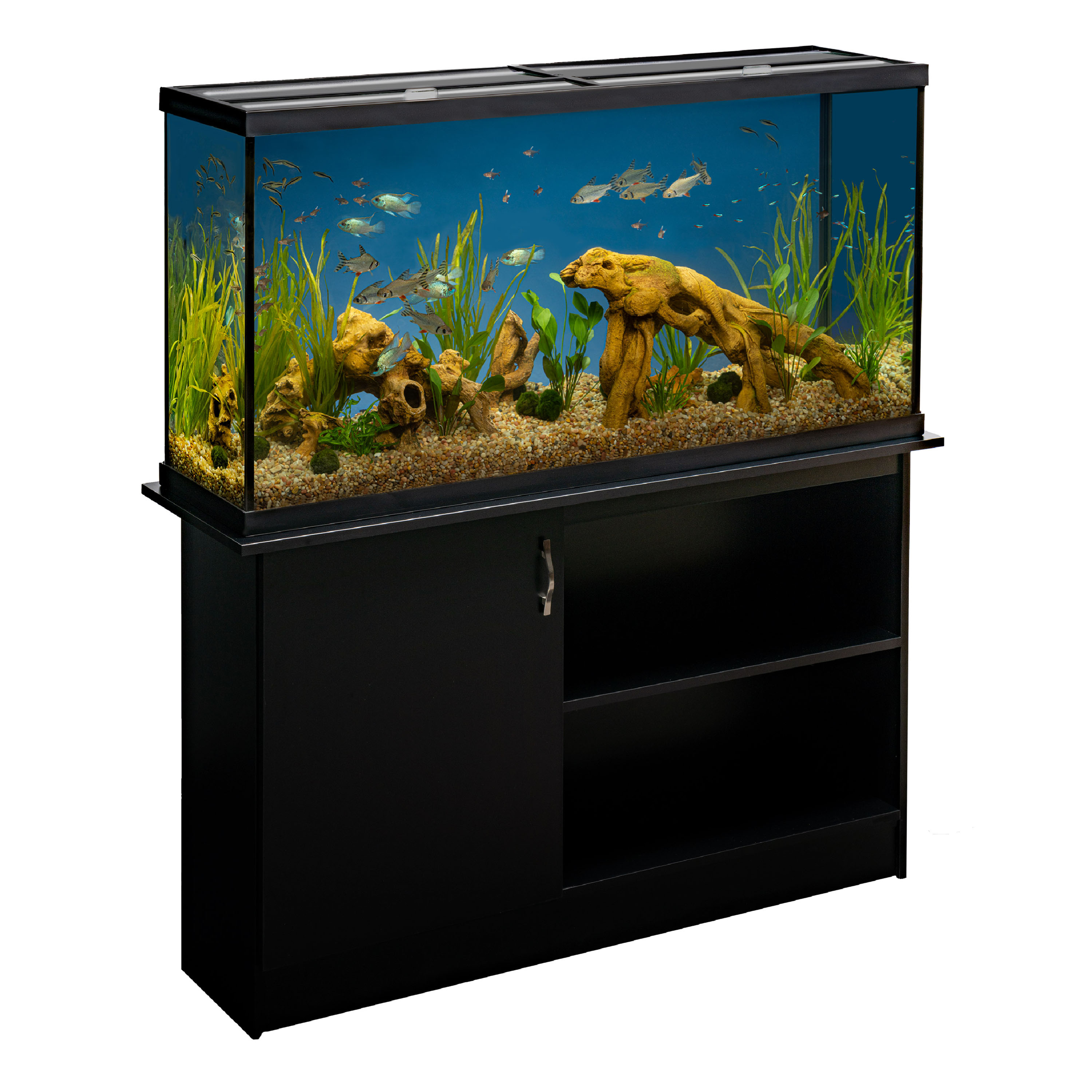 NV-33799 High Definition LED Ensemble Aquarium & Stand, 60 Gallon - Front Hero Wet