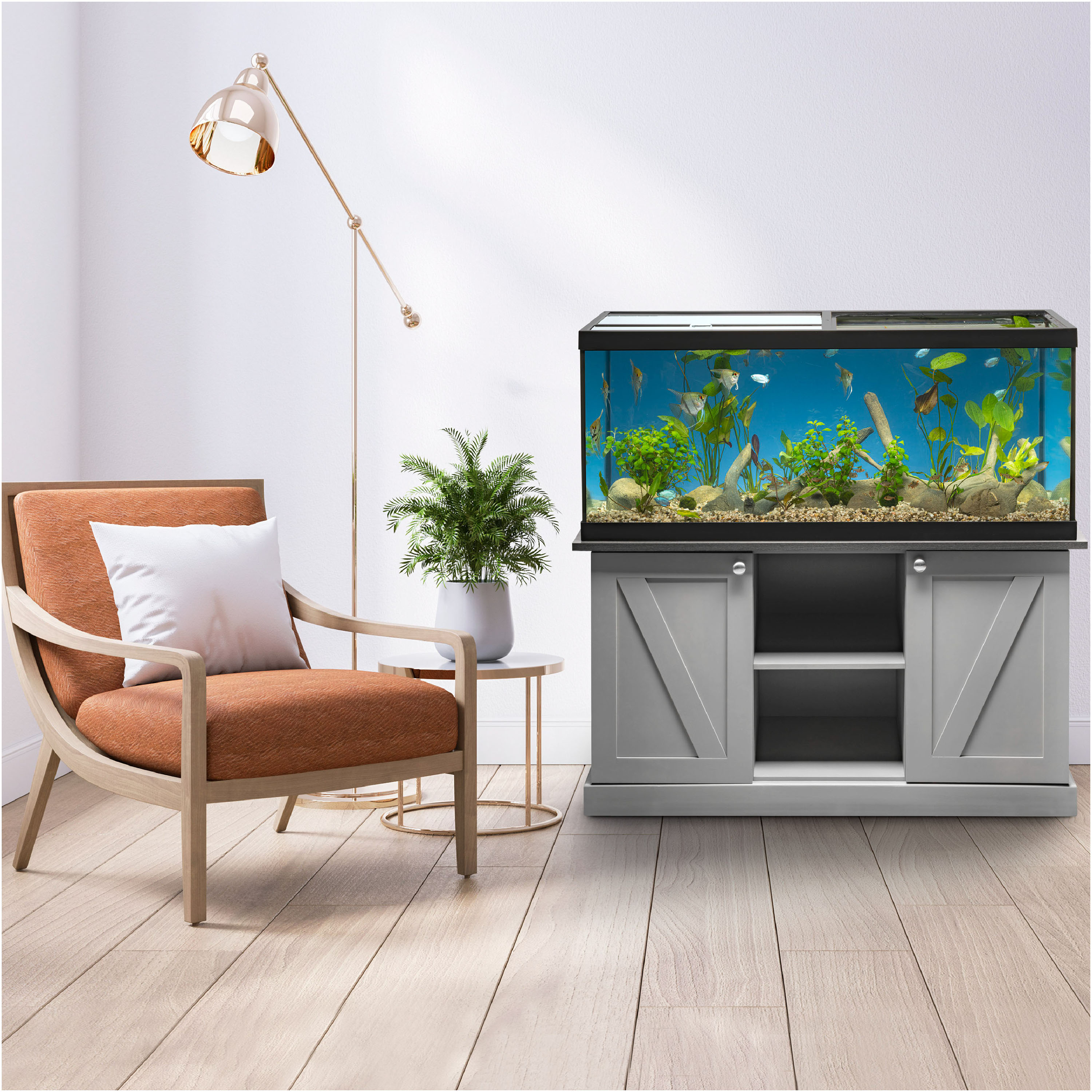 NV-15021 High Definition LED Ensemble Aquarium & Stand, 75 Gallon - Lifestyle