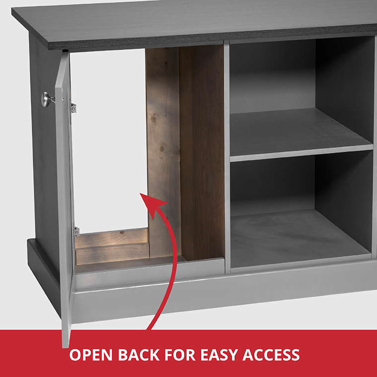 NV-52022 High Definition LED Ensemble Aquarium & Farmhouse Stand, 75 Gallon - Open Back