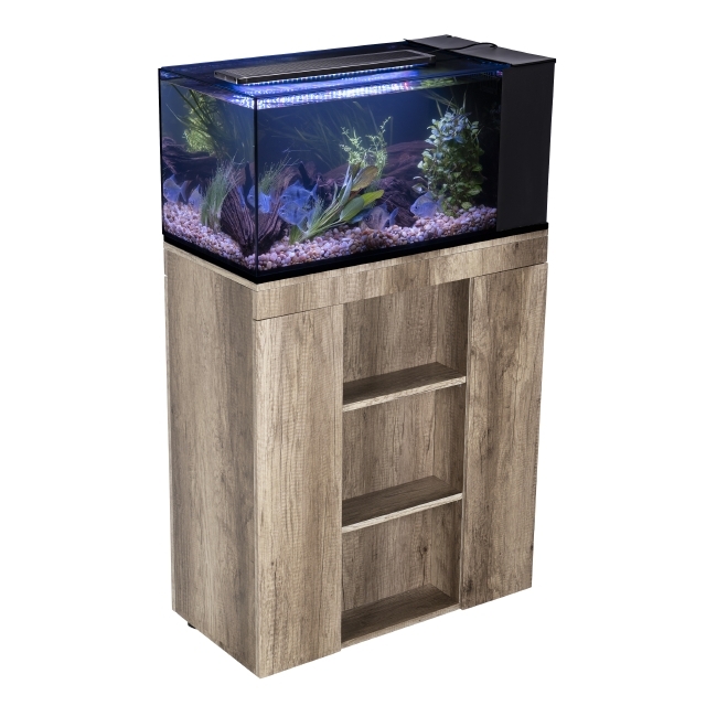 AQ78169 Marineland Exhibit Series Wi-Fi LED Kit 25 Gallon Aquarium Wet Cabinet Front