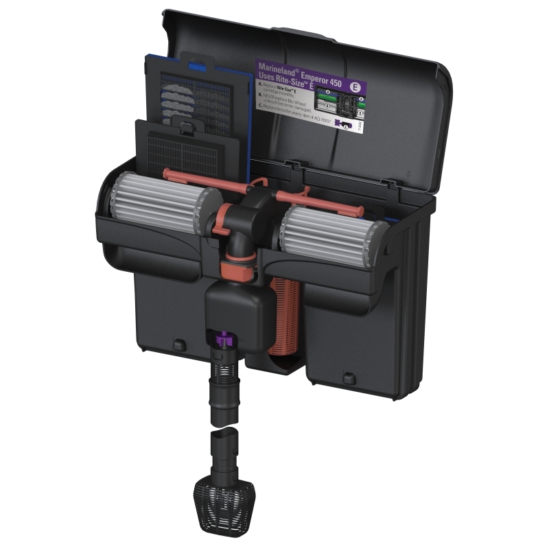 AQ78182 Marineland Emperor PRO 450 Power Filter Out of Pack