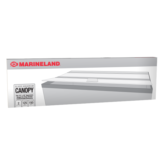 34725 Marineland Rectangular Glass Canopy 72x18 125 gal Front