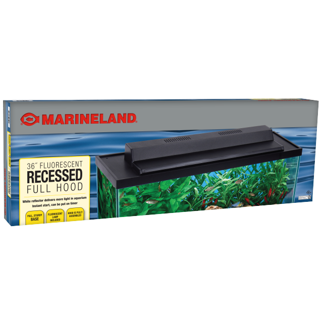 75365 Marineland 36 in Fluorescent Recessed Full Hood Front