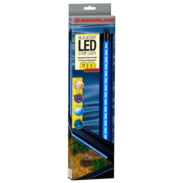 NV33107 Marineland Blue Accent Hidden LED Strip Lights Angle