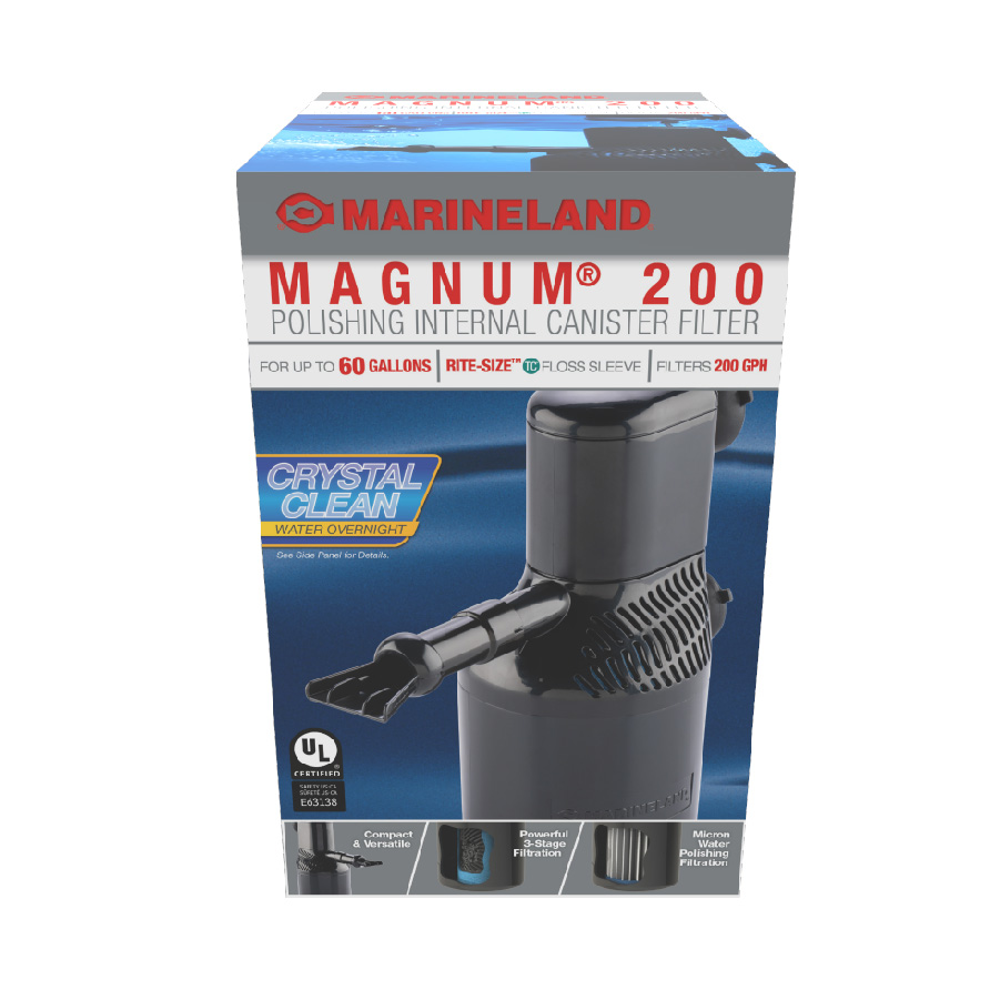 AQ-78370 Marineland Magnum 200 Polishing Internal Canister Filter Front
