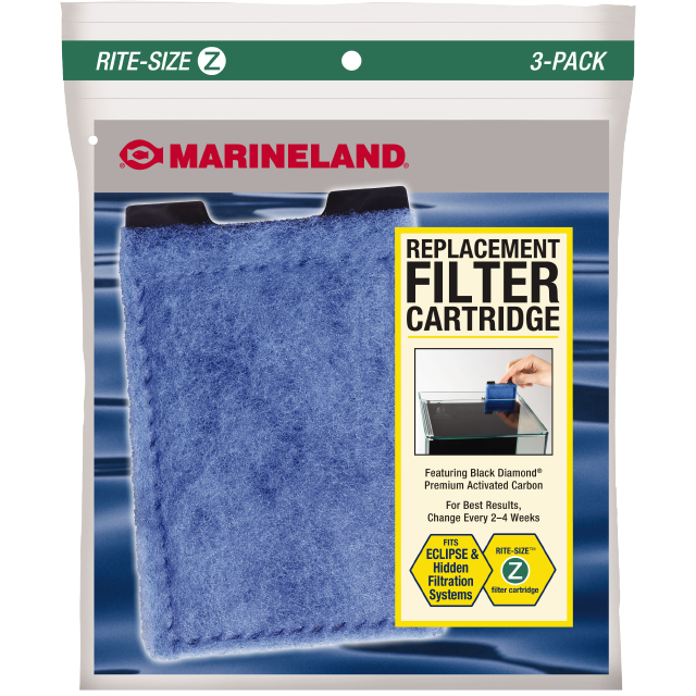 PA0130-03 Marineland Eclipse System Filter Replacement Cartridge Rite-Size Z 3 count Front