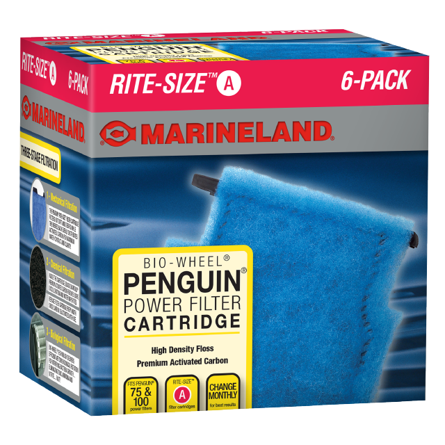 PA0135-06 Marineland Penguin Power Filter Replacement Cartridge Rite-Size A 6 count Front