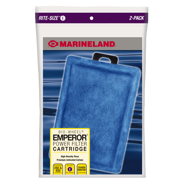 PA0137-02 Marineland Emperor Power Filter Replacement Cartridge Rite-Size E 2 count Front