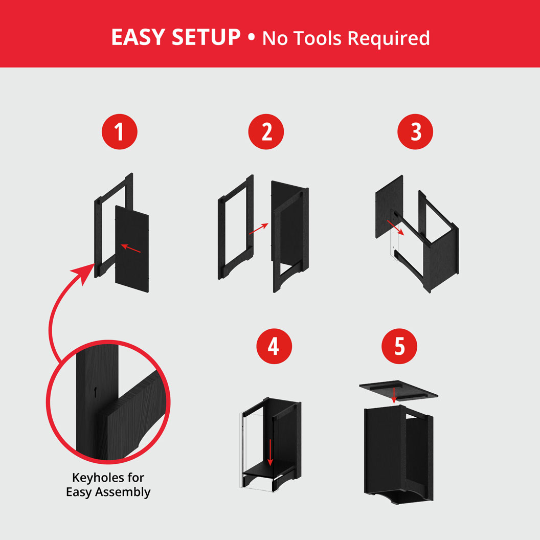 NV97010MBL EASY SETUP • No Tools Required