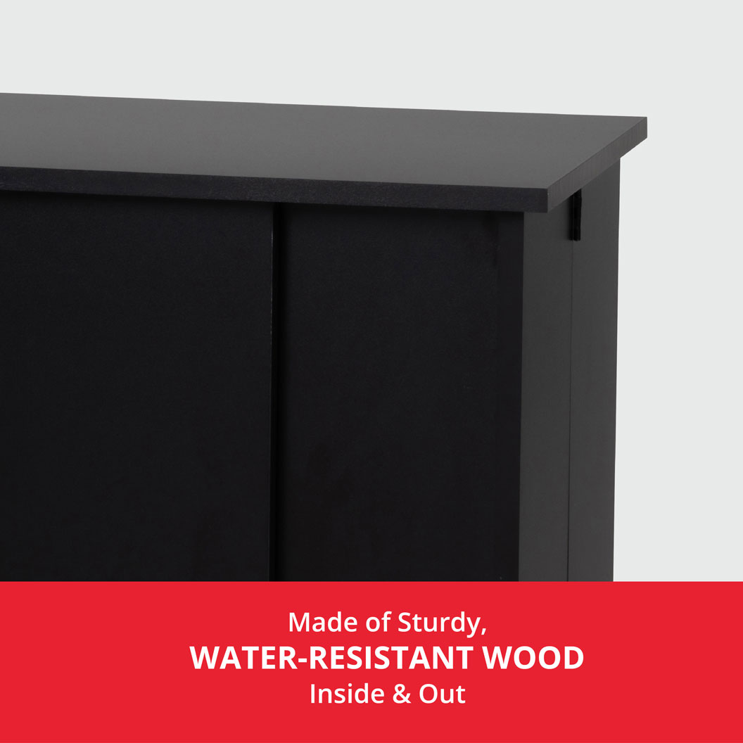 Made of Sturdy, WATER-RESISTANT WOOD Inside & Out
