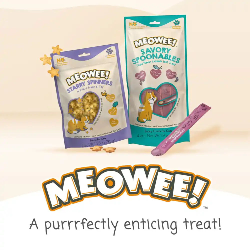 Meowee! Savory Slices Treats for Cats, 4 Ounces, Triple Flavor Cat