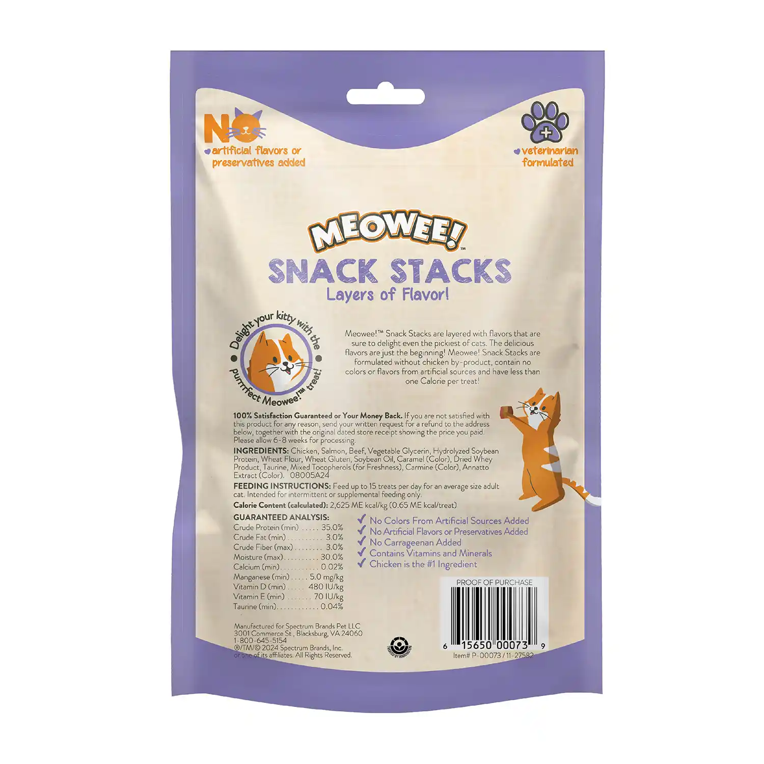 Meowee Snack Stacks 3.2oz back of packaging
