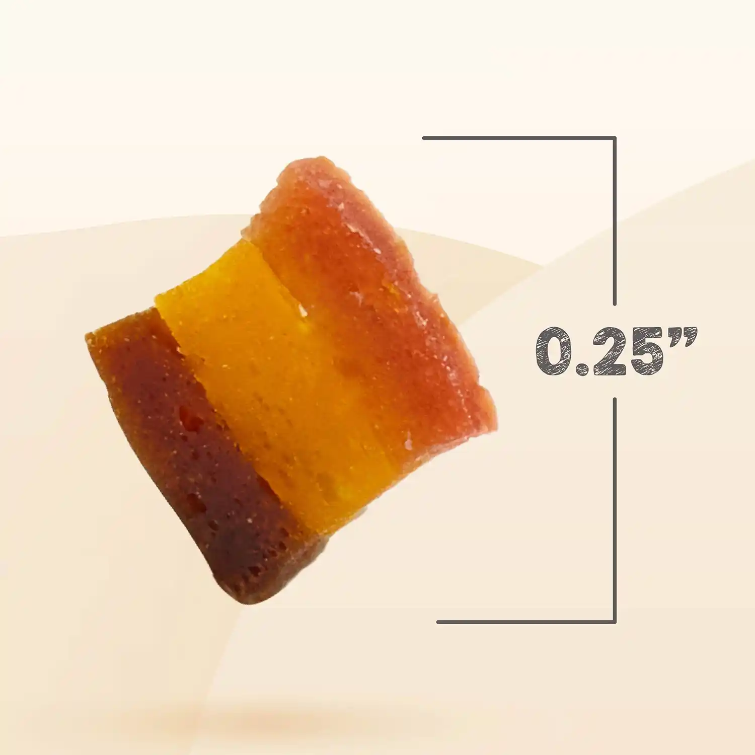 Image of treat showing it is .25" long