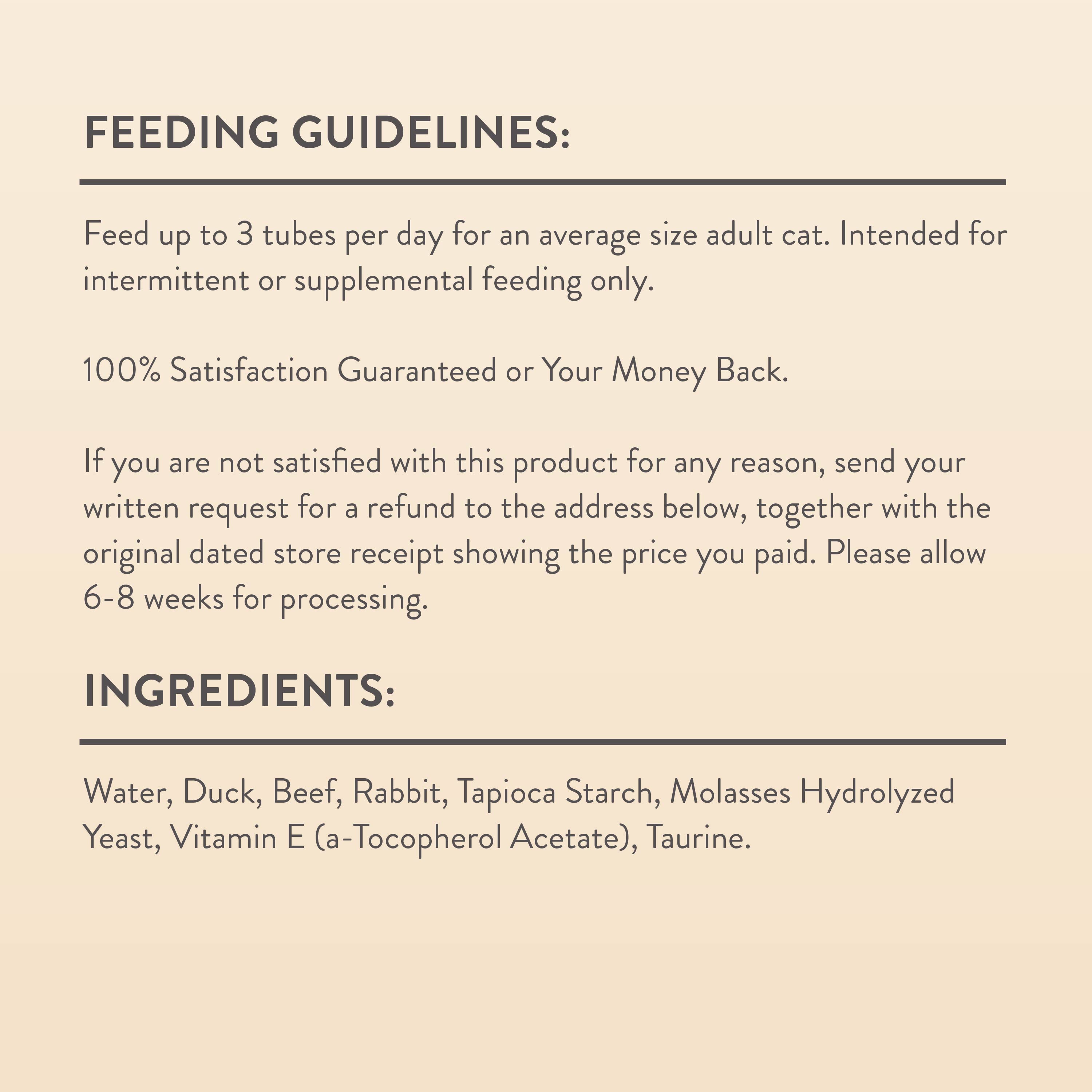 Feeding Guide and Ingredients