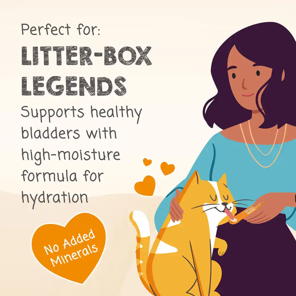 Perfect for litter box legends. Supports healthy bladders with high-moisture formula for hydration. No added minerals. 